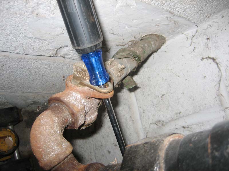 Main shut off valve in off position